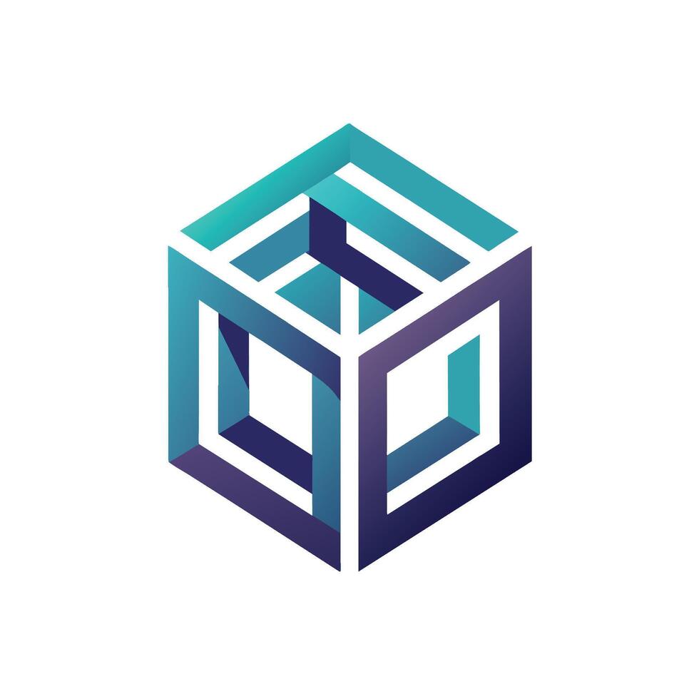 Company logo featuring a cube in the center, designed with a sleek and minimalist approach, Create a minimalist logo inspired by a sleek leather handbag vector
