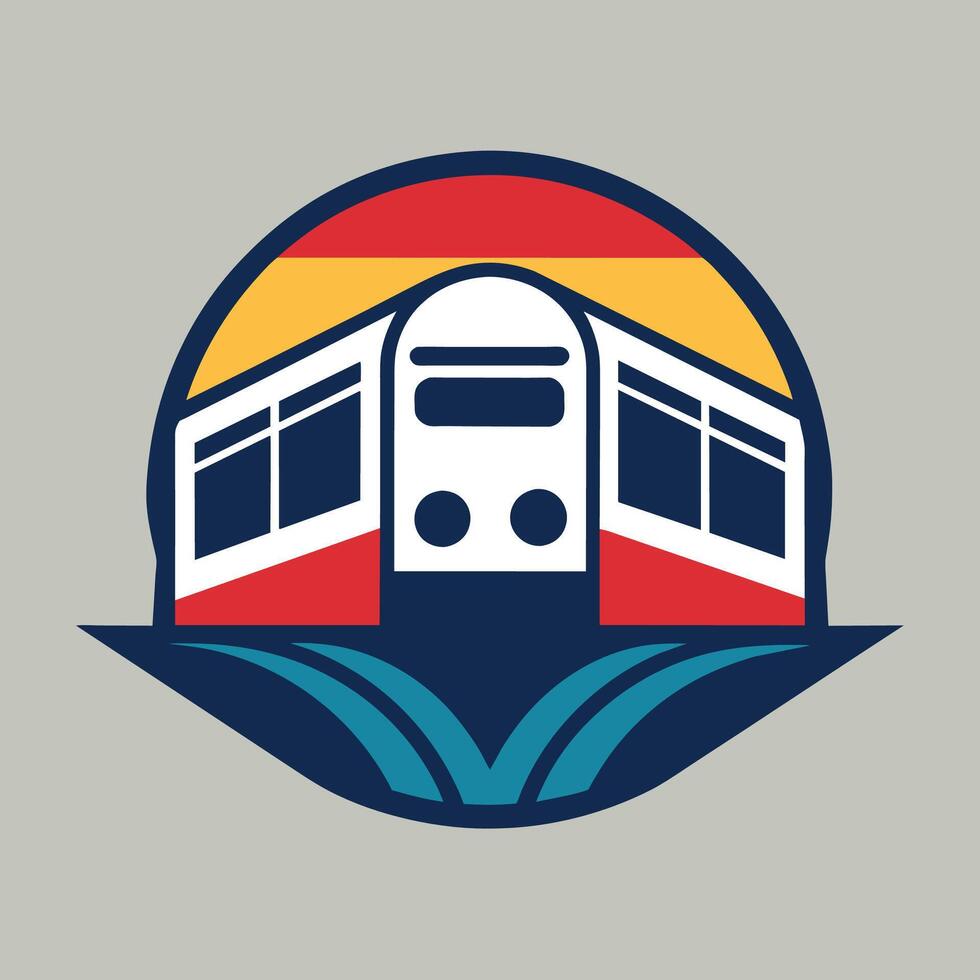The logo for a bus company features bold, simple shapes to represent public transportation services, Bold, simple shapes to represent a public transportation system vector