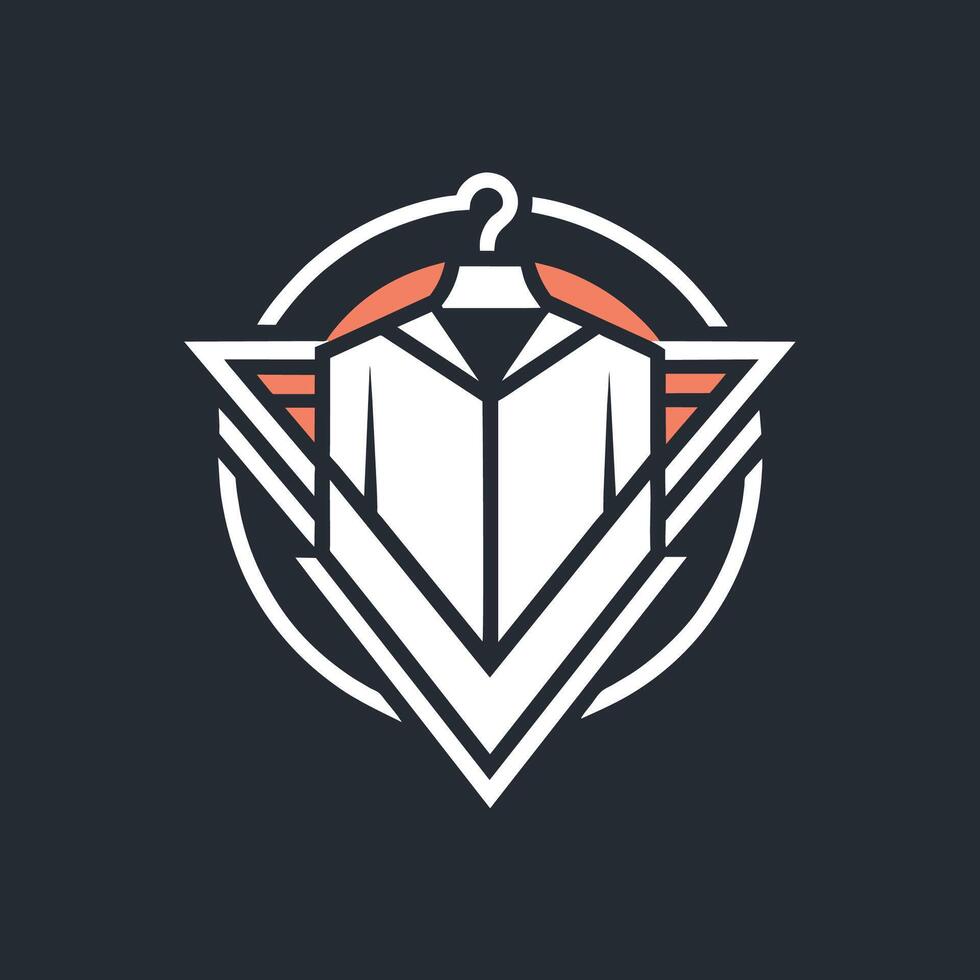 Minimalist white and orange logo against a stark black background, Conceptualize a minimalist logo for a premium clothing brand with an online presence vector