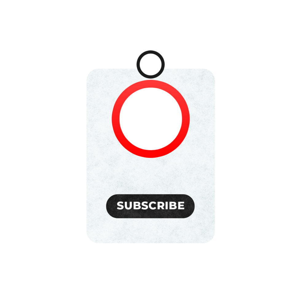 Empty Red Social Media Template Transparent png