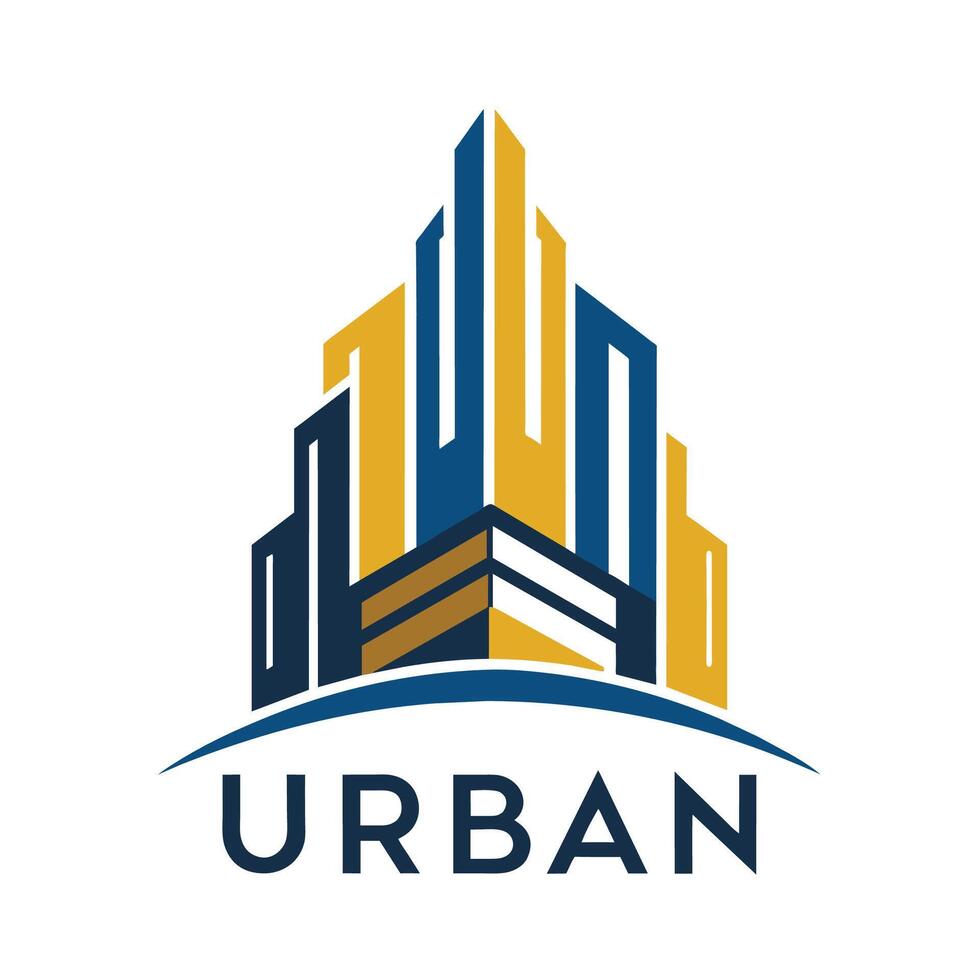 un pulcro y moderno logo inspirado por urbano arquitectura, un pulcro y moderno diseño inspirado por urbano arquitectura para un propiedad desarrollo empresa vector