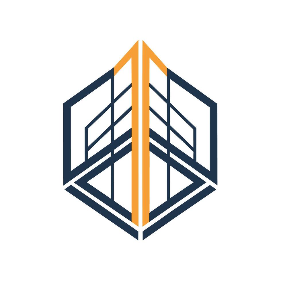 A minimalist logo with geometric shapes and the letter L symbolizing a construction companys brand identity, A minimalist logo featuring geometric shapes and lines inspired by construction vector