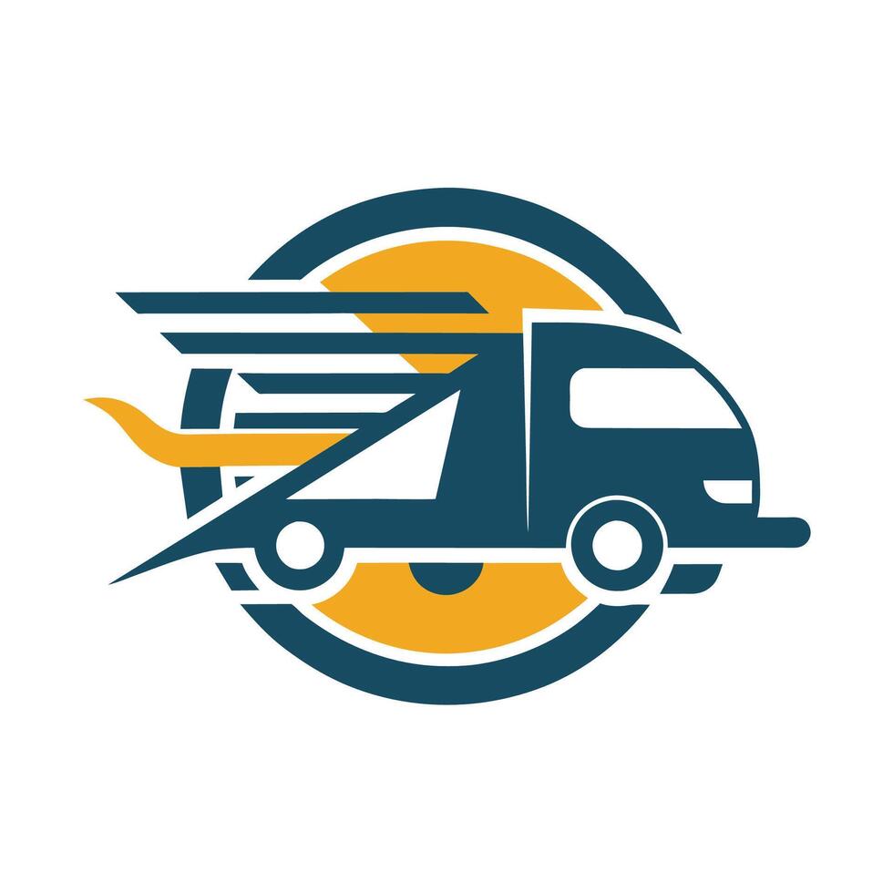 A logo design for a moving company, featuring sleek lines and vibrant colors representing motion and relocation services, Capturing the essence of transportation in a minimalist logo design vector