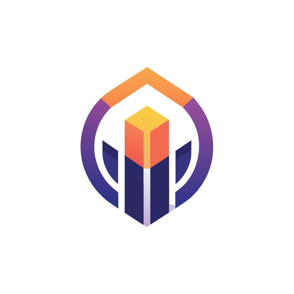 A logo for a company featuring a cube in the center of it, symbolizing a digital marketplace, A stylized symbol for a digital marketplace, minimalist simple modern logo design vector