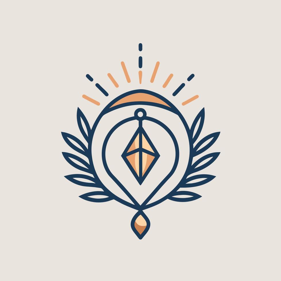 Logo of a handmade jewelry store, featuring a minimalist and elegant emblem design, Create a minimalist emblem for a handmade jewelry e-commerce business vector