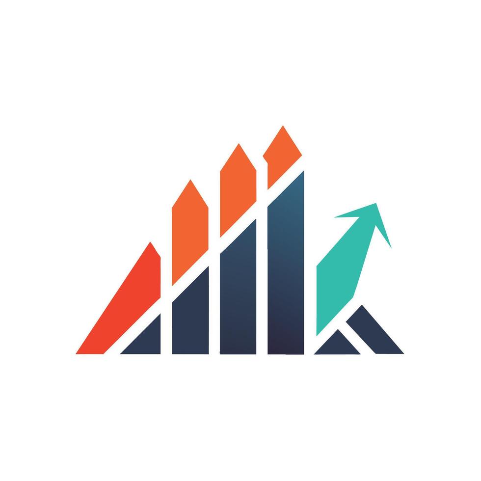 Logo design with arrows pointing upwards, symbolizing growth and progress, A simple yet impactful design reflecting the evolution of marketing agencies vector