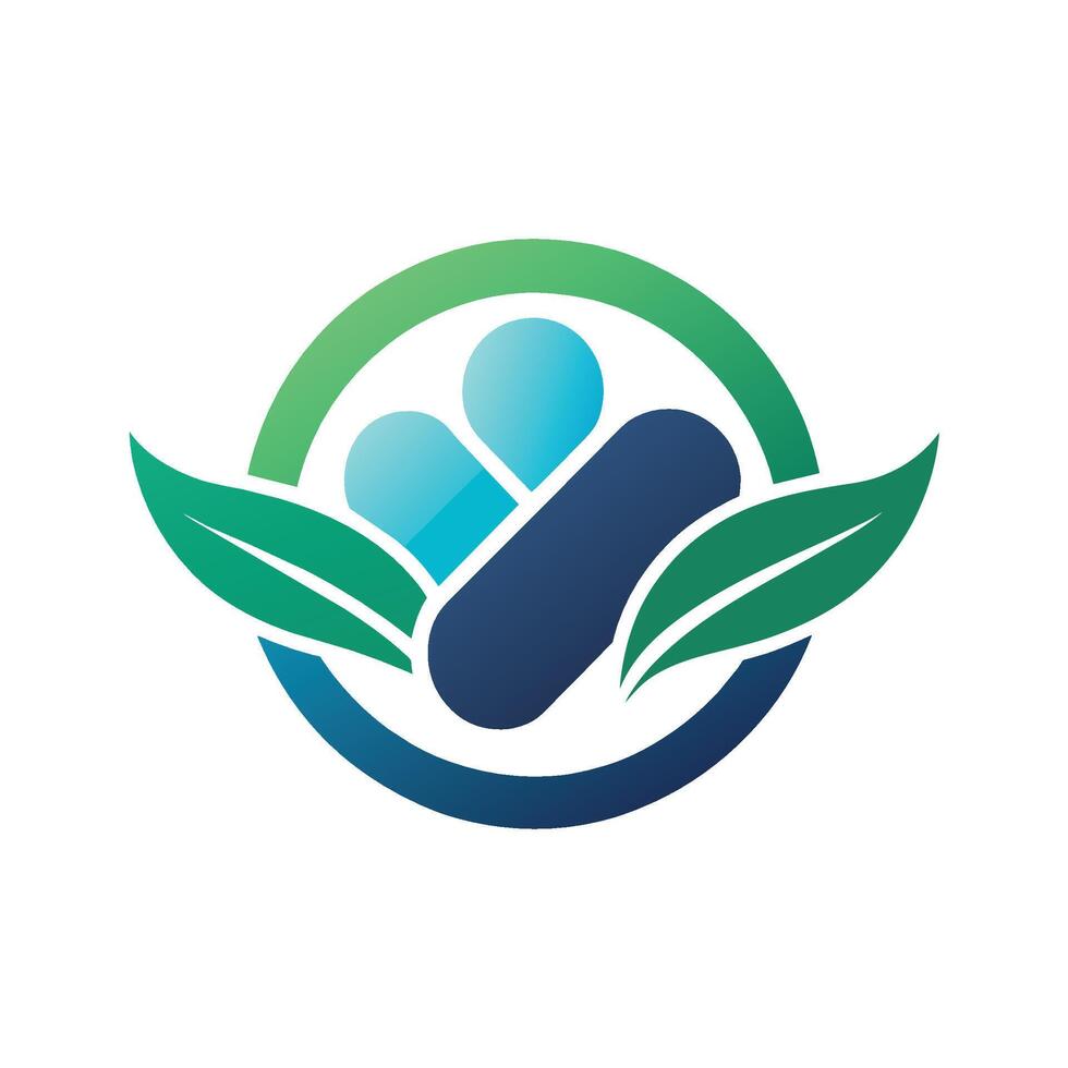 un pulcro y moderno logo simbolizando un empresa ese vende natural productos, crear un pulcro y moderno logo simbolizando el farmacéutico industria vector