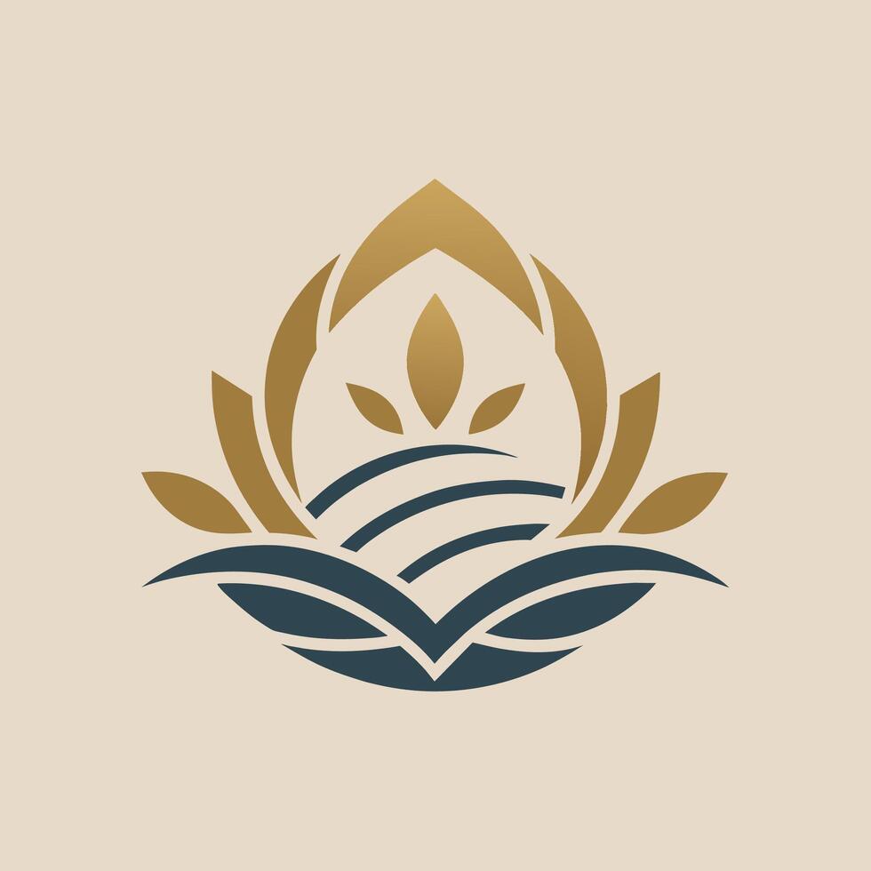A logo design for a water company featuring clean, modern, and professional aesthetic, Create a logo for a high-end spa resort using clean lines and simple shapes vector