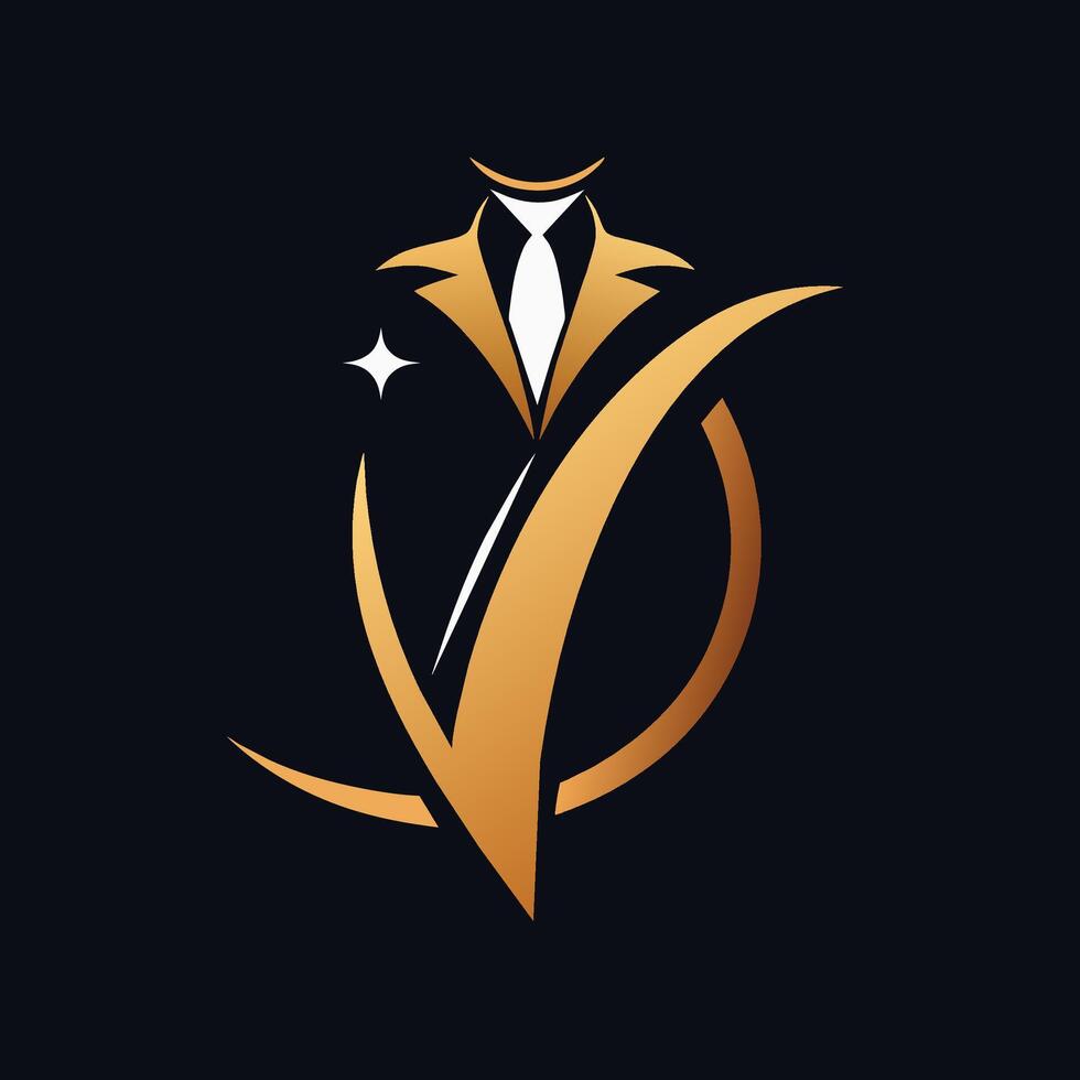 Sleek black and gold logo with a tie design, exuding sophistication and elegance, Design a sleek and sophisticated logo for an event marketing agency vector