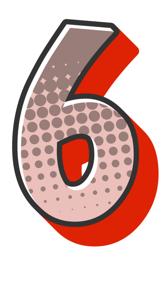 Comic Halftone Alphabet Letter and Number png