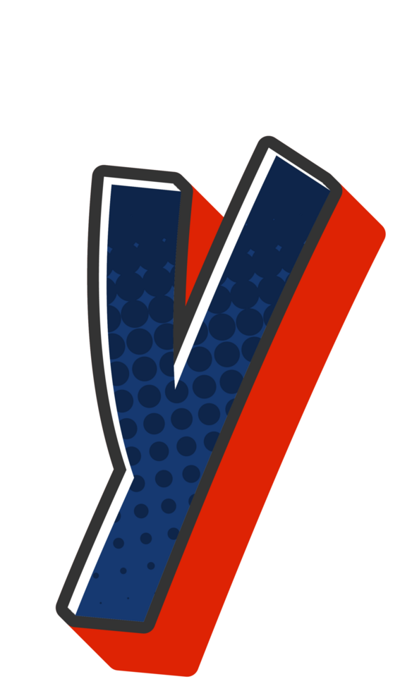 Comic Halftone Alphabet Letter and Number png