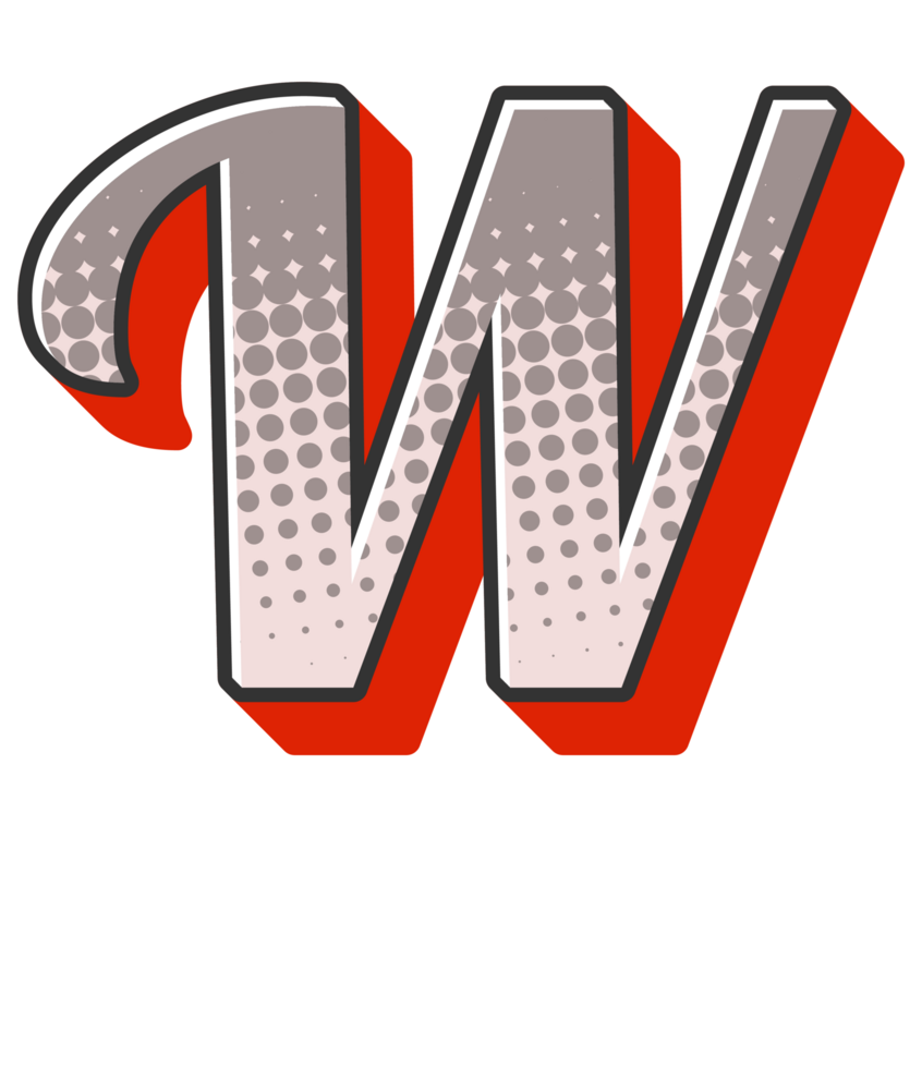 Comic Halftone Alphabet Letter and Number png
