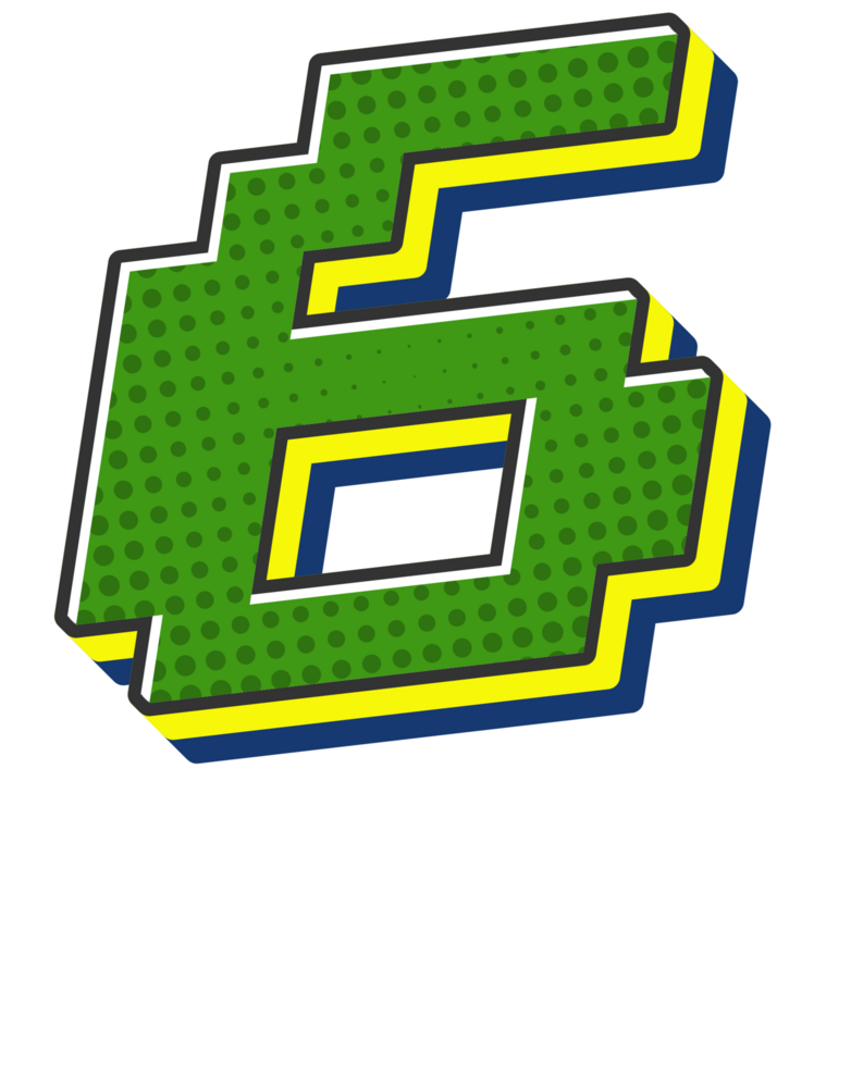Comic Halftone Alphabet Letter and Number png