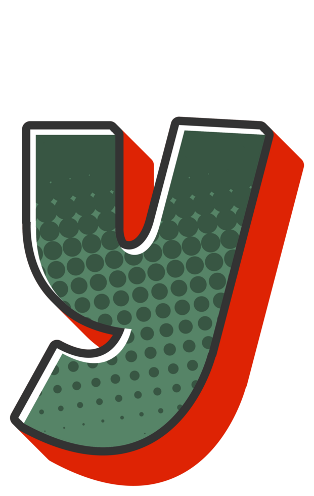 Comic Halftone Alphabet Letter and Number png