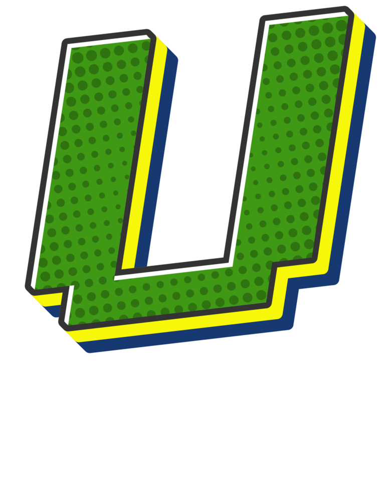 Comic Halftone Alphabet Letter and Number png