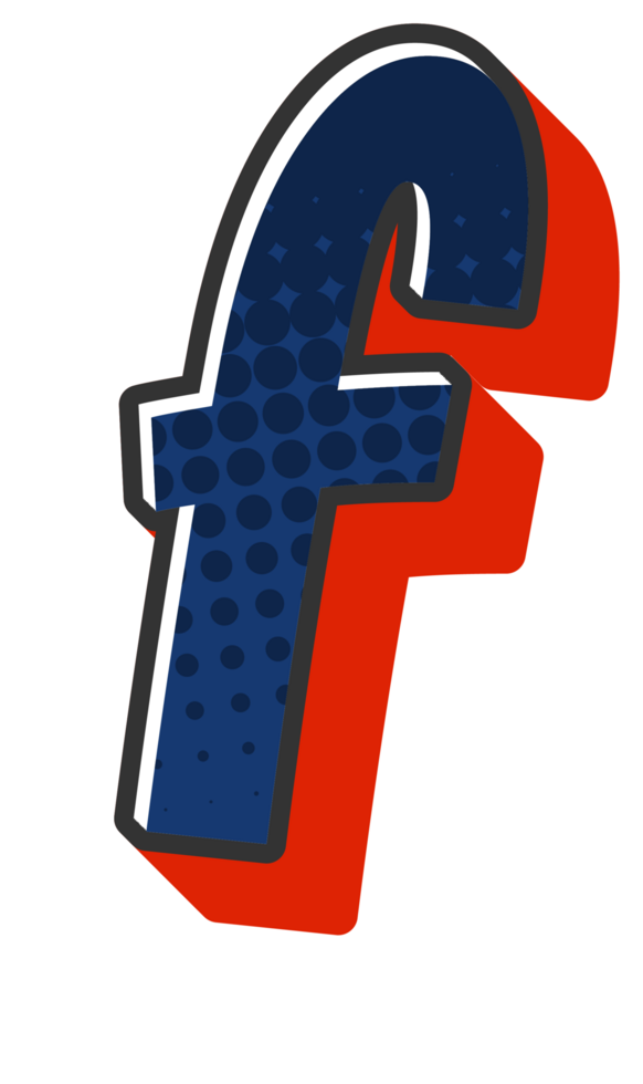 Comic Halftone Alphabet Letter and Number png