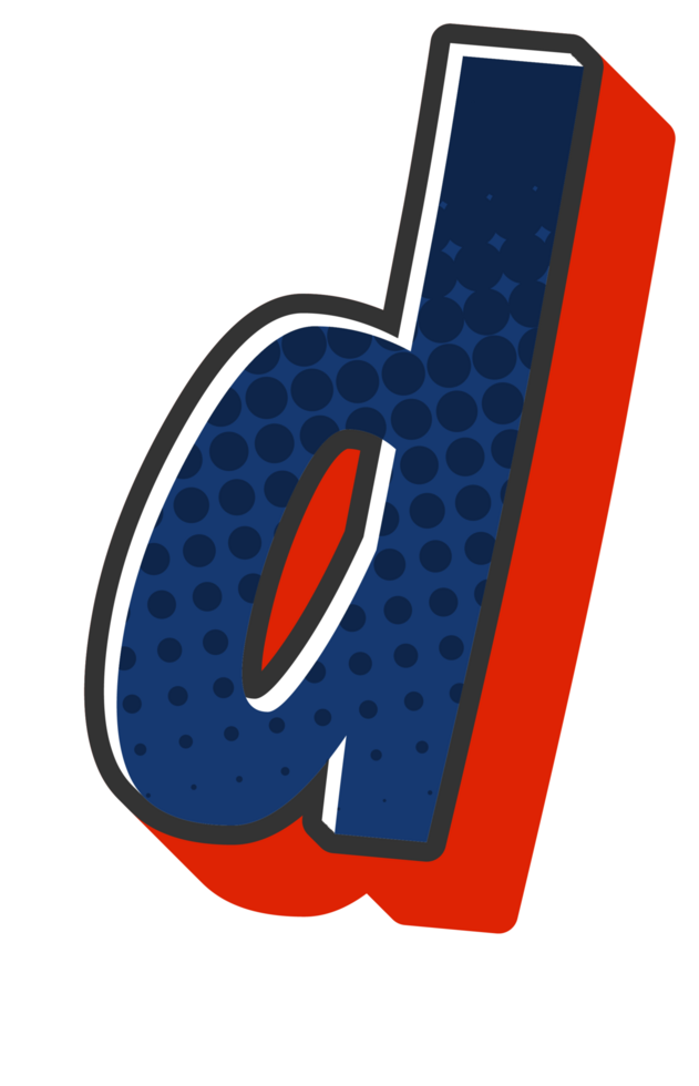 Comic Halftone Alphabet Letter and Number png