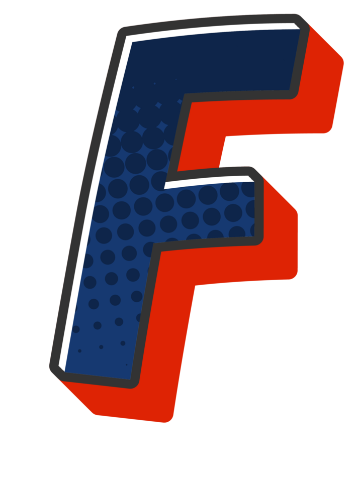 Comic Halftone Alphabet Letter and Number png