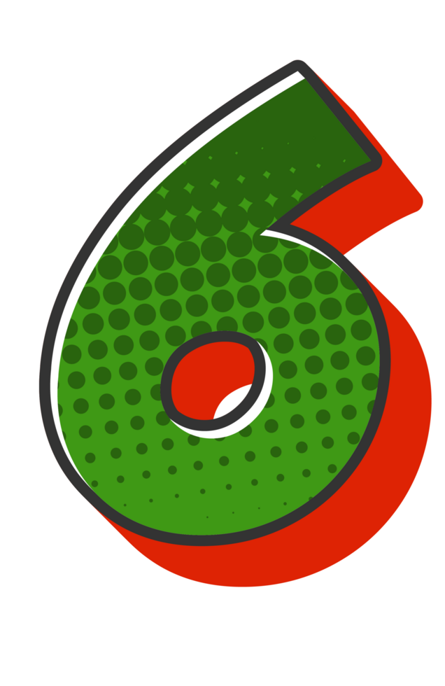 Comic Halftone Alphabet Letter and Number png