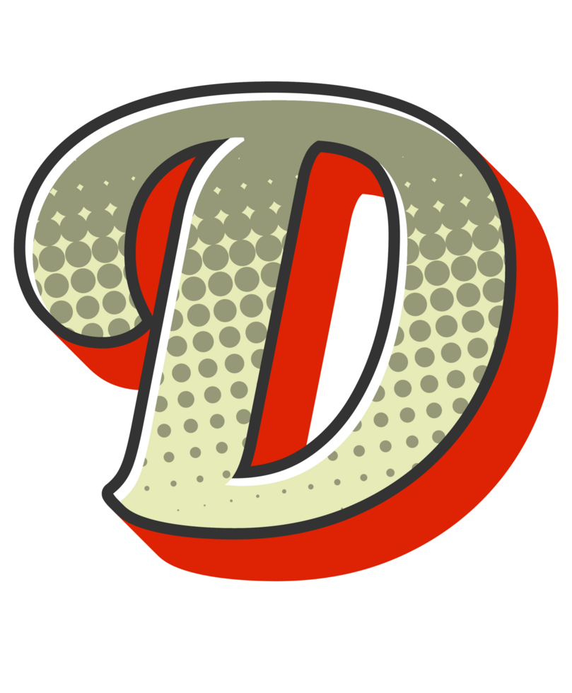 Comic Halftone Alphabet Letter and Number png