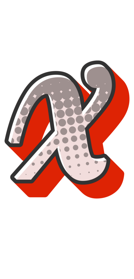 Comic Halftone Alphabet Letter and Number png