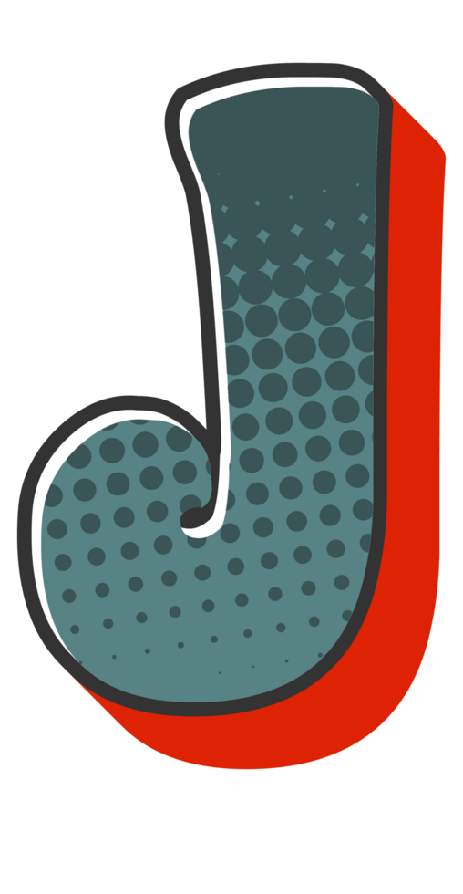 Comic Halftone Alphabet Letter and Number png