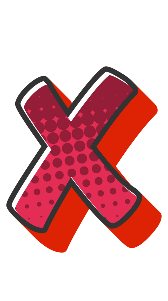 Comic Halftone Alphabet Letter and Number png