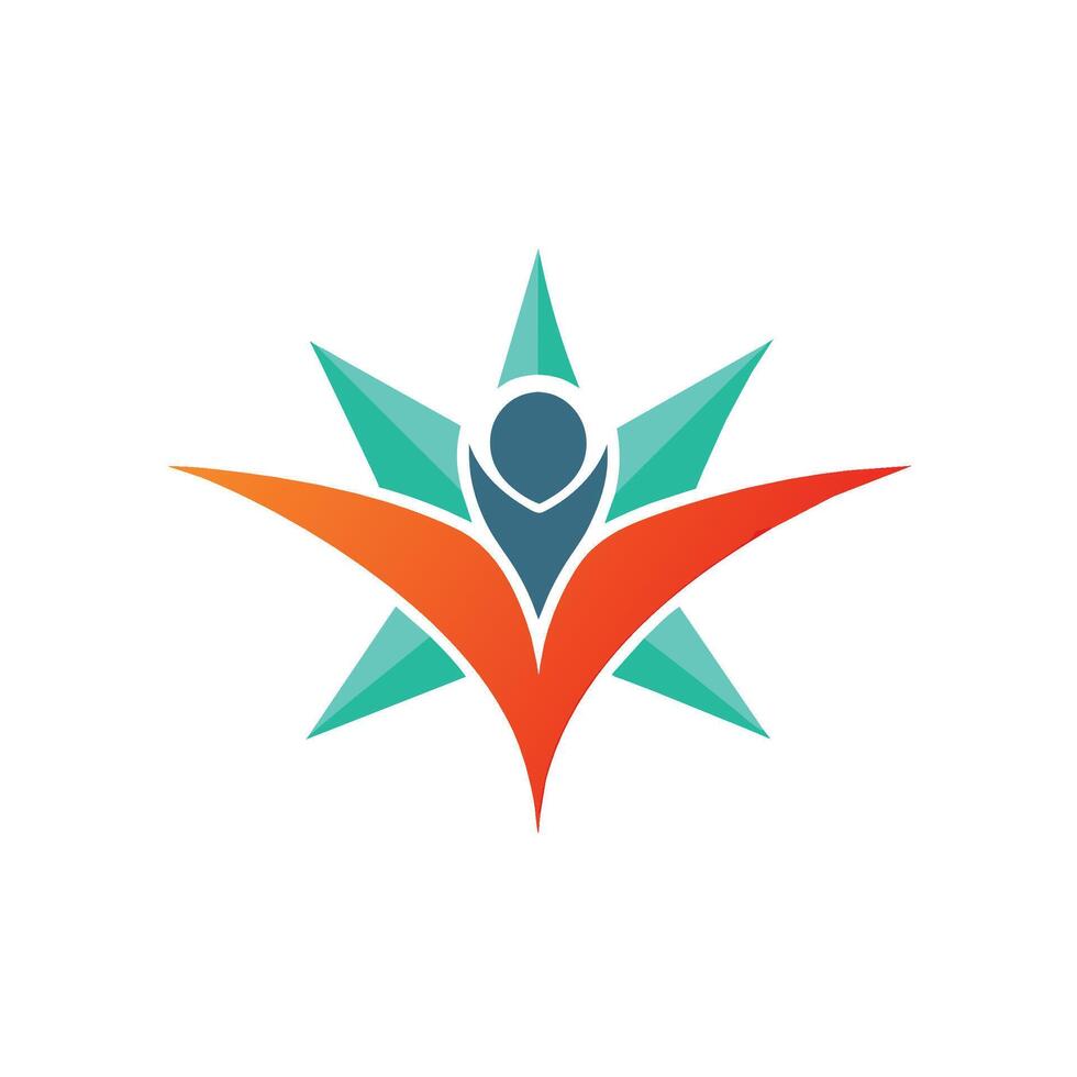 A logo featuring a person in the center, symbolizing the focus and importance of individuals in a companys identity, Design a logo that represents the power of spreading messages vector
