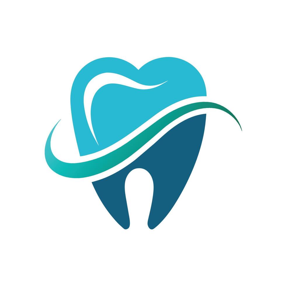 un diente con un sombrero en parte superior de él, simbolizando dental cuidado en un sencillo y minimalista estilo, dental cuidado diente dientes sencillo logo, minimalista sencillo moderno logo diseño vector