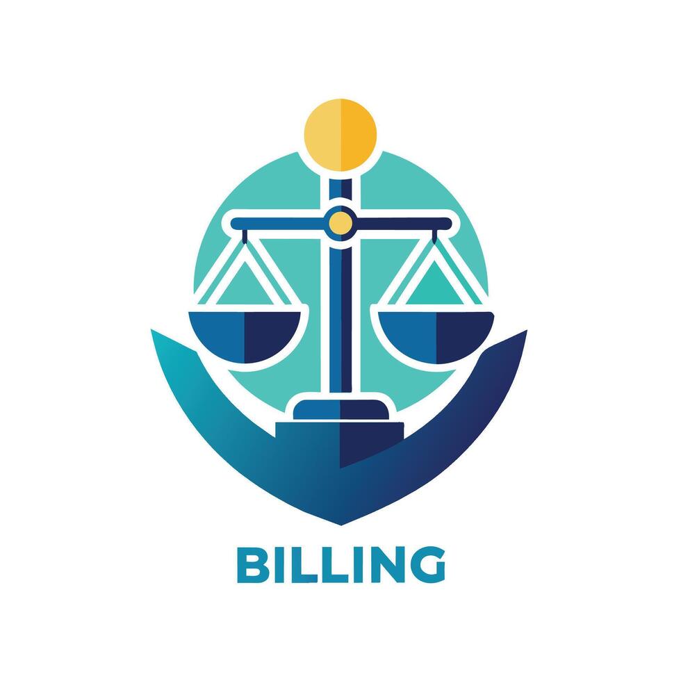 Modern Law Firm Logo Design, Generate a modern symbol for a legal billing software, minimalist simple modern logo design vector