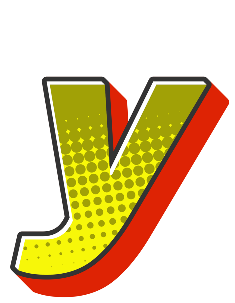 Comic Halftone Alphabet Letter and Number png