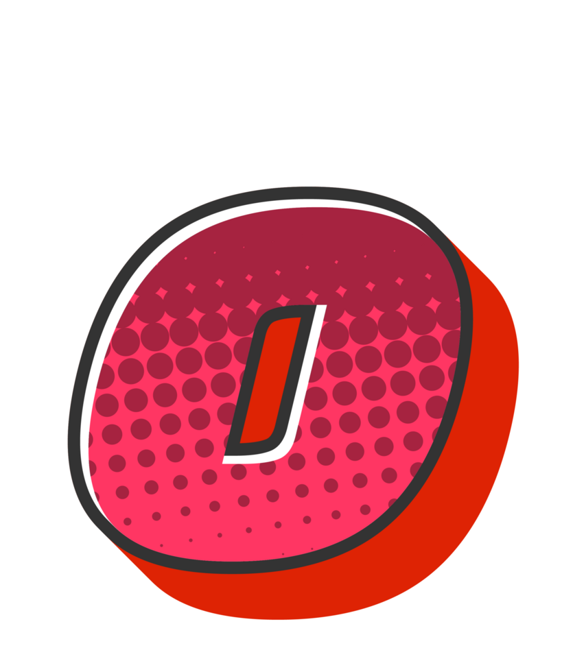 Comic Halftone Alphabet Letter and Number png