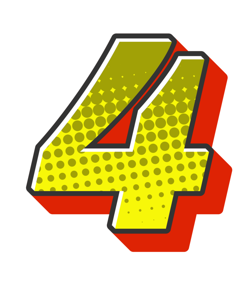 Comic Halftone Alphabet Letter and Number png