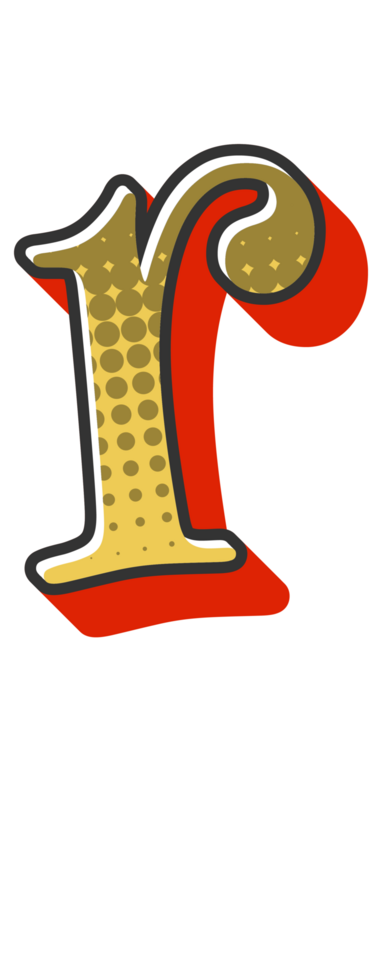 Comic Halftone Alphabet Letter and Number png