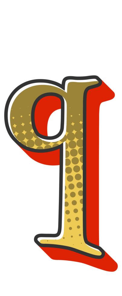 Comic Halftone Alphabet Letter and Number png