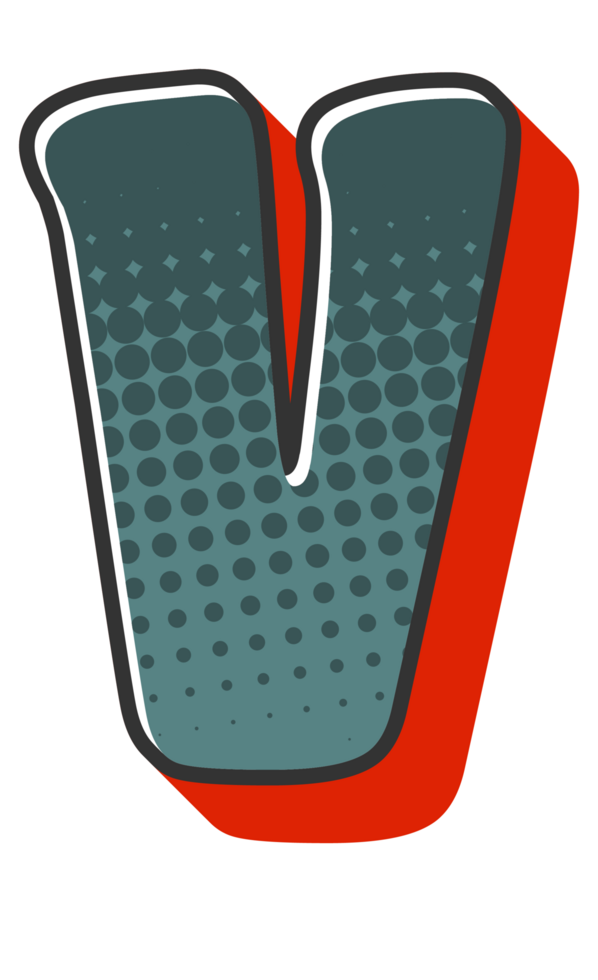 Comic Halftone Alphabet Letter and Number png
