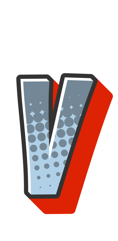 Comic Halftone Alphabet Letter and Number png