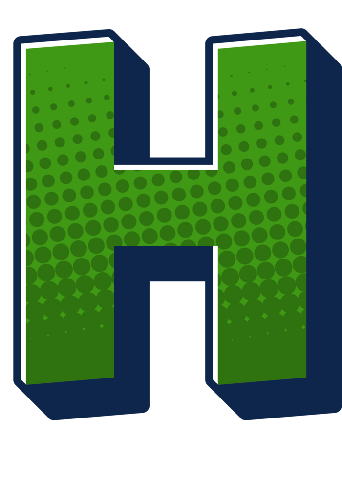 Comic Halftone Alphabet Letter and Number png