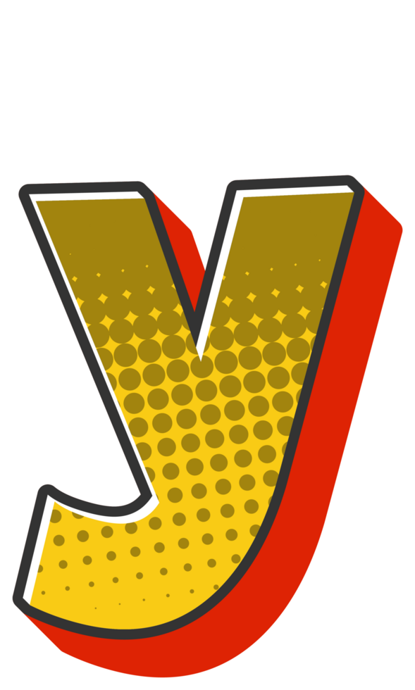 Comic Halftone Alphabet Letter and Number png