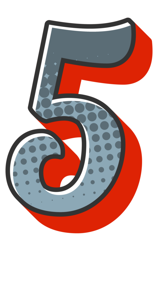 Comic Halftone Alphabet Letter and Number png