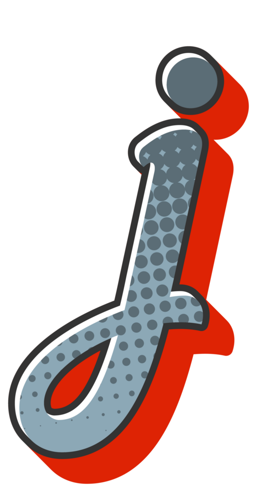 Comic Halftone Alphabet Letter and Number png