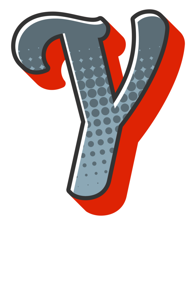 Comic Halftone Alphabet Letter and Number png