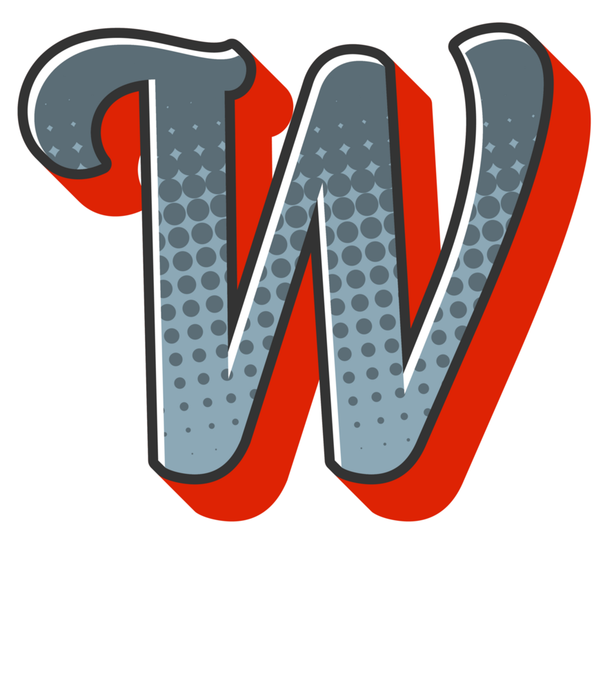 Comic Halftone Alphabet Letter and Number png