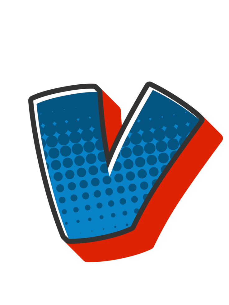 Comic Halftone Alphabet Letter and Number png