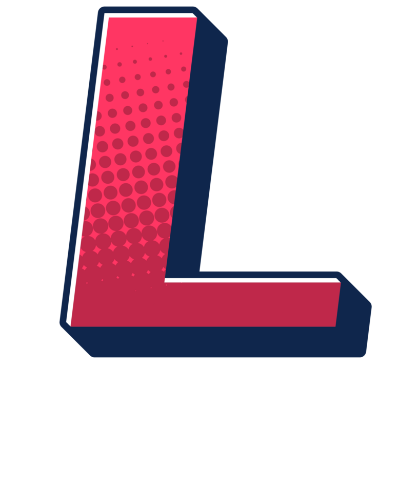 Comic Halftone Alphabet Letter and Number png
