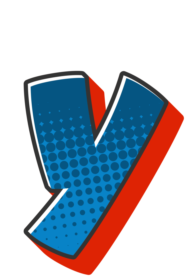 Comic Halftone Alphabet Letter and Number png
