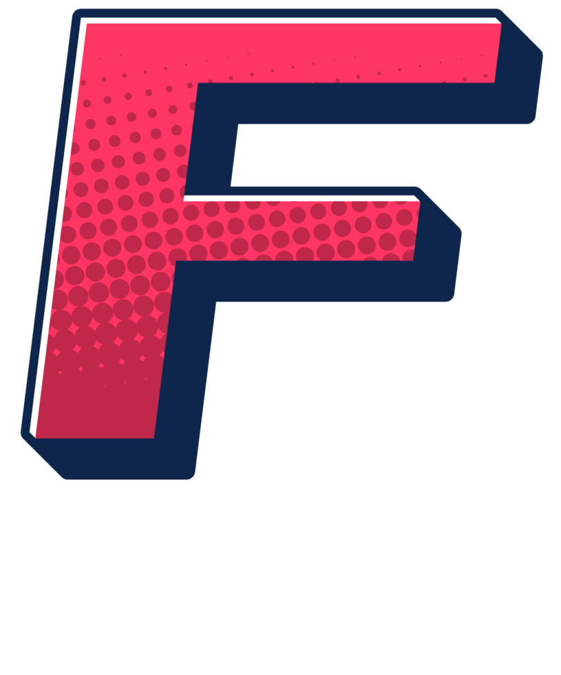 Comic Halftone Alphabet Letter and Number png