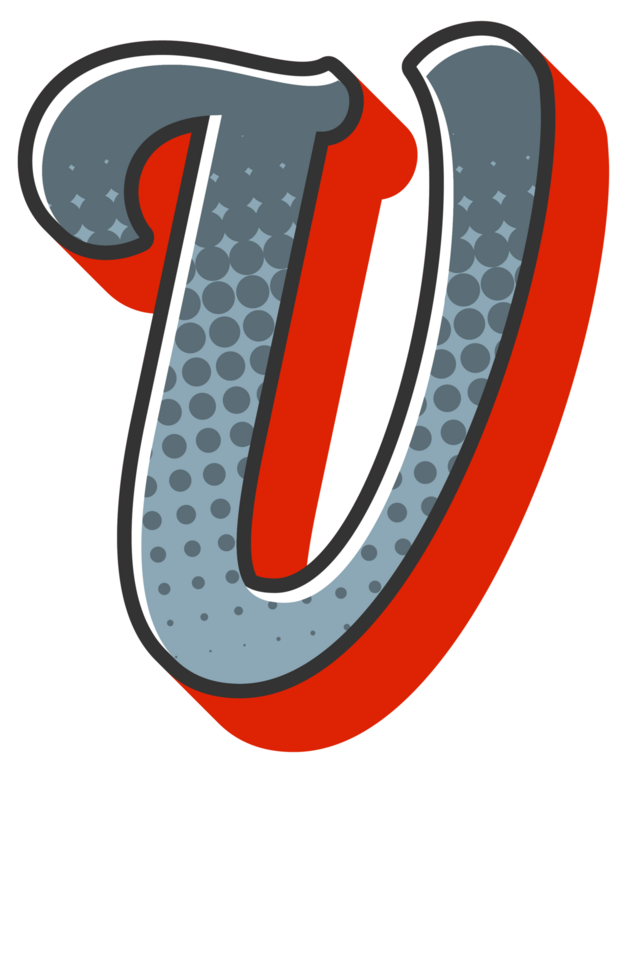 Comic Halftone Alphabet Letter and Number png