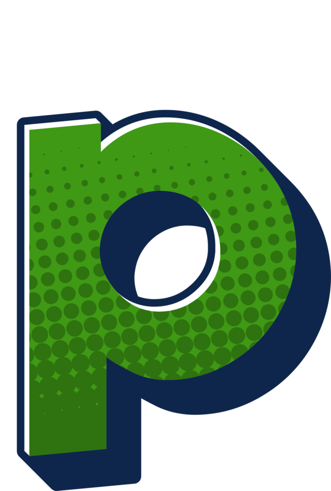 Comic Halftone Alphabet Letter and Number png