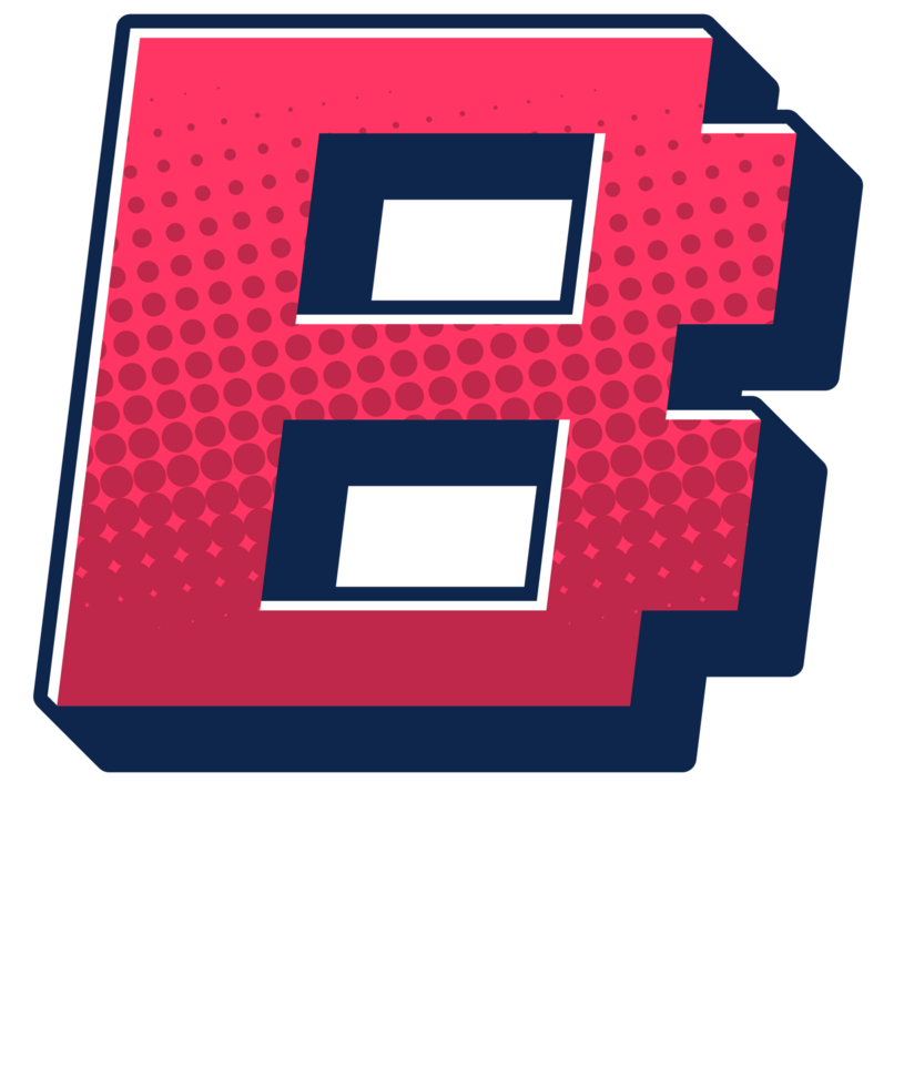 Comic Halftone Alphabet Letter and Number png